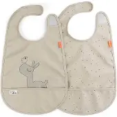 Done by Deer Lalee slabbetje met klittenband 2-pack Sand