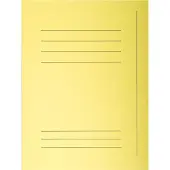 Exacompta SUPER 210 Pak van 50 dossiermappen met 3 kleppen. 24x32cm - Kanariegeel - 235005E