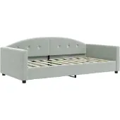 vidaXL Slaapbank 100x190 cm fluweel lichtgrijs