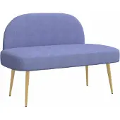 vidaXL Gevuld bankje met rugleuning Spijkerblauw 110 x 60 x 76 cm