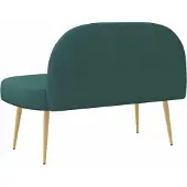 vidaXL Gevuld bankje met rugleuning Donkergroen 110 x 60 x 76 cm