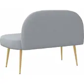 vidaXL Gevuld bankje met rugleuning Lichtgrijs 110 x 60 x 76 cm