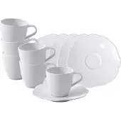 Villeroy & Boch Espressotassen mit Untertassen Pura 50 ml Set van 6
