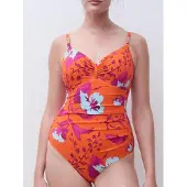 Chantelle Icon Swimwear Painted Flowers Maat: D70 | Badpakken Outlet | Dames | Oranje