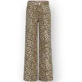 Vingino wide leg jeans beige Meisjes Denim Dierenprint - maat 158