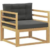 vidaXL Buiten Midden Sofa Polyester Wit