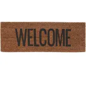 Present Time deurmat welcome zwart 75x25x1,5cm