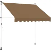 vidaXL Handmatig uitschuifbare luifel Beige 100 cm