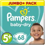 Pampers Baby Dry Luiers - maat 5+ - 68 stuks