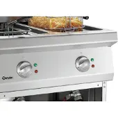 Bartscher Friteuse Serie 700 - Elektrisch - 11+11L - 100°C/190°C - 400V - Aftapkranen - 600x700x850mm - Horeca friteuse