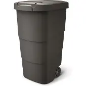 Prosperplast - Wheeler - Grote Afvalbak met wielen 110L - Zwart / Kunststof