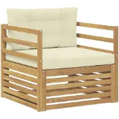 vidaXL Buitensofa Wit en crèmekleurig