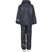 CeLaVi Regenkleding m. Bretellen/Fleece - Recyclen PU - Dark Nav - - 90 - Regenkleding