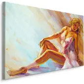 Karo-art Schilderij - Ballerina, Print op Canvas, 5 maten