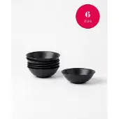 Vtwonen - Kommen - Porselein - Mat Zwart - 15 cm - Set van 6