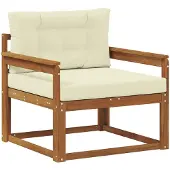 vidaXL Buiten Midden Sofa Naturel
