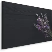 Karo-art Schilderij - Lavendel op een zwarte Achtergrond, Premium kwaliteit