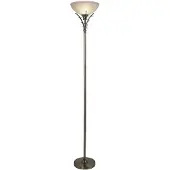 Searchlight Linea - staanlamp - Ø 26 x 179 cm - antiek messing