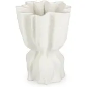 SP Collection Vaas 17x13,5xH22cm draped white Vea