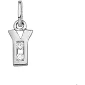 Trendjuwelier huiscollectie Bedels Letter Y Zirkonia Rij Zilver