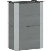 vidaXL Verhoogde plantenbak Grijs 50 x 30 x 72 cm WPC en Aluminium