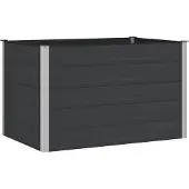 vidaXL Verhoogde plantenbak Zwart 150 x 100 x 91 cm WPC en Aluminium