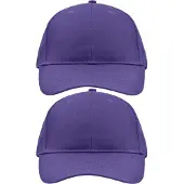 Myrtle beach 2x stuks 6-panel baseball paarse caps/petjes