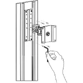 Ergotron DIN-rail Geschikt voor serie: Arms houder Aluminium