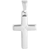 The Jewelry Collection Zilver Gerhodineerde Hanger kruis gediamanteerd 1332795