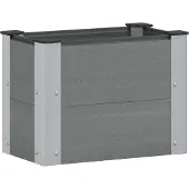 vidaXL Verhoogde plantenbak Grijs 50 x 30 x 36 cm WPC en Aluminium