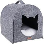 Amiplay Huis voor katten QuickPress 2in1 Hygge grijs / 33x42x36cm