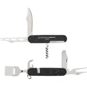 Gentlemen's Hardware multitool kaas & wijn 11 cm RVS zwart 2 delig