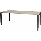 Schaffenburg Verstelbaar Bureau - Domino 200x90 Havana Kersen - zwart frame
