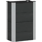vidaXL Verhoogde plantenbak Zwart 50 x 30 x 72 cm WPC en Aluminium