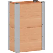 vidaXL Verhoogde plantenbak Bruin 50 x 30 x 72 cm WPC en Aluminium