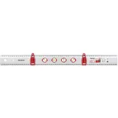 Kreator KRTH70301 liniaal aluminium - 600 mm - vier libellen