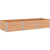 vidaXL Verhoogde plantenbak Bruin 300 x 100 x 54 cm WPC en Aluminium
