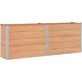 vidaXL Verhoogde plantenbak Bruin 250 x 50 x 91 cm WPC en Aluminium