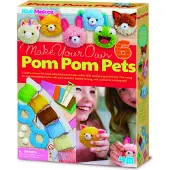 4M Knutselset Maak Je Eigen Pom Pom Dieren 6 Stuks