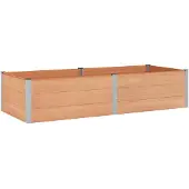 vidaXL Verhoogde plantenbak Bruin 250 x 100 x 54 cm WPC en Aluminium
