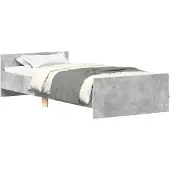 vidaXL Bedframe met hoofdeinde Betongrijs Bewerkt hout