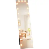HOMCOM Passpiegel-Gehard glas-40L x 5,7B x 150H cm-Transparant