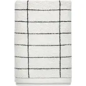Mette Ditmer Tile Stone badhanddoek 70x140 cm Zwart-off white