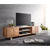 DELIFE TV-meubel Live-Edge 200 cm acacia natuur 4 deuren 2 vakken