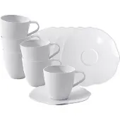 Villeroy & Boch Kaffeetassen mit Untertassen Pura 150 ml Set van 6