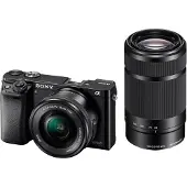 Sony A6000 Hybride Camera Zwart + 16-50mm PZ Lens + 55-210 Lens