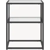 En.casa Bijzettafel Tronevn 50x40x40 cm zwart []