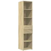 vidaXL Hoge kast 40x42,5x185 cm bewerkt hout sonoma eikenkleurig