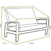 Tierra Outdoor Tuinbankhoes Valencia Antraciet 143 X 93 X 85 Cm