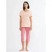 Triumph Pyjama ' Red Label Sets PK Capri ' lichtoranje / pink